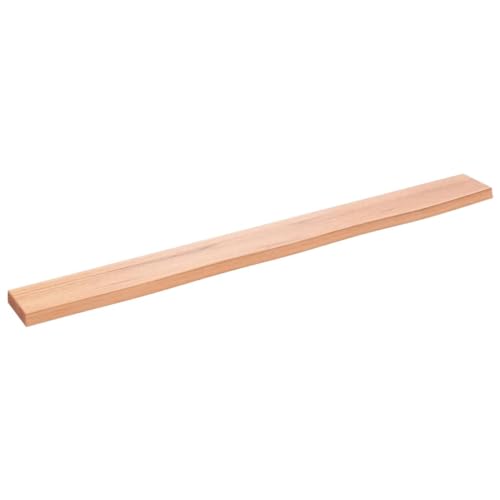 Estantería de pared de madera maciza tratada repisas roble 100x10x2 4