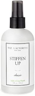 The Laundress New York Stiffen Up, Laundry Starch Spray, Classic Scented, Wrinkle Guard, Natural Starch, Stain and Wrinkle Resistant Spray Starch, 8 fl oz, transparent, S-016