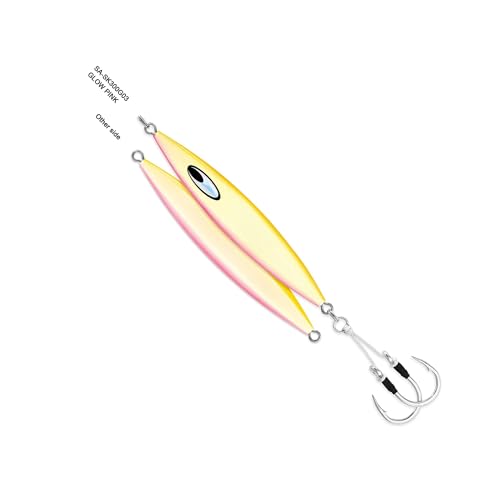 Daiwa Jig Saltwater SA-SK110G02 Saltiga SLK Metaljig, 4oz, 7/0 Assist Hooks, Blue, One Size, Multi