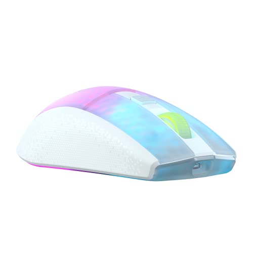 Roccat Burst Pro Air - mouse ottico da gioco RGB wireless professionale, simmetrico e ultraleggero con sensore ottico Owl-Eye a 19.000 DPI, switch ottici, Titan Wheel, peso di 81grammi, bianco - Mouse gaming - Immagine 2