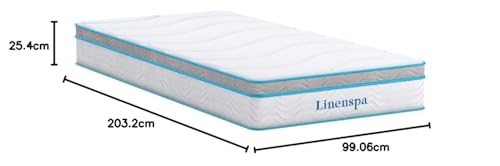 Linenspa 10" Memory Foam Inner Spring Hybrid Mattress - Medium Feel - Twin XL