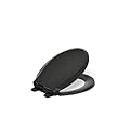 KOHLER 4639-RL-7 Cachet ReadyLatch Round Toilet Seat Soft Close, Black