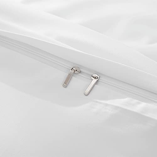 Bbangd Twin Duvet Covers - Ultra Soft And Breathable Bedding Comforter Sets Washed Microfiber 3 Pieces With Zipper Closure Duvet Cover And 2 Pillow Shams (White) #TOP4