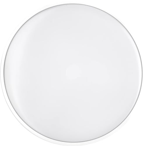 Luceco Eco Indoor LED Bulkhead Light with Colour Change Temperature (CCT), Decorative Interior Lighting, Round, White, IP54, 18W, 1350lm, 4000K, EDSL33WH13CC