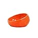 BAGIRL Ceramic Cats and Dogs Bowls Non Slip Inclined Opened Pet Bowls (Orange)
