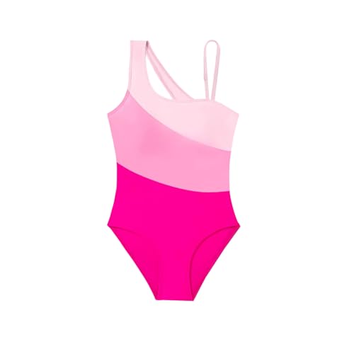 Maillot de bain une pièce fille épaule unique pour vacances et plage