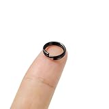30pcs 304 Stainless Steel Key Rings Split Rings, Small Keyrings, Jump Rings for Necklaces, Keys, Jewelry Attachment Black