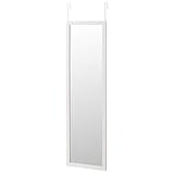 LOLAhome - Espejo de Madera Blanca de Cuerpo Entero de 35x125 cm para Pared o...