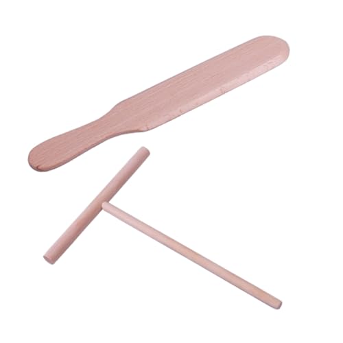 Mipcase 2 Herramientas Para Hacer Panqueques Y Crepes, Raspador De Madera, Espátula, Crepera Para Uso En Cocina Y Restaurante.