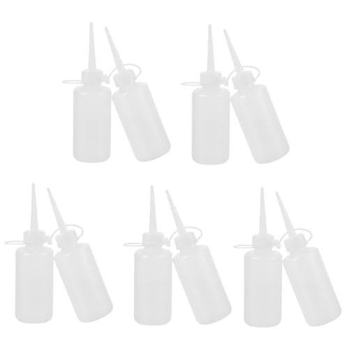 SEWOART Botellas de Aceite para Lubricación Precisa 120ml para Máquina de Coser Multifuncionales y Flexibles Plástico Blanco Paquete de 8 Piezas