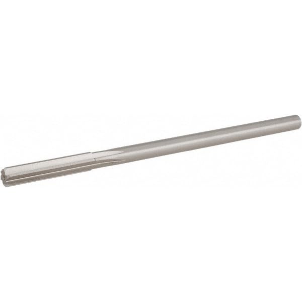 Hertel Chucking Reamer, RH Cut, 0.2495" Diameter, 6" OAL, 1-1/2" Flute Length, Straight-Cylindrical Shank, Cobalt Steel, Straight Flute