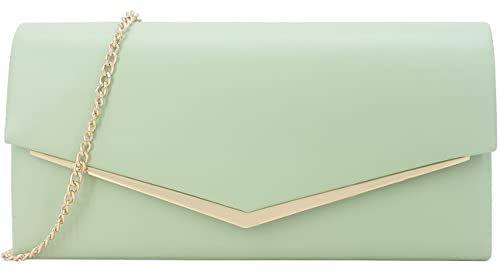 Women’s Evening Handbag Vegan Leather Ladies Envelope Clutch Classic Elegant
