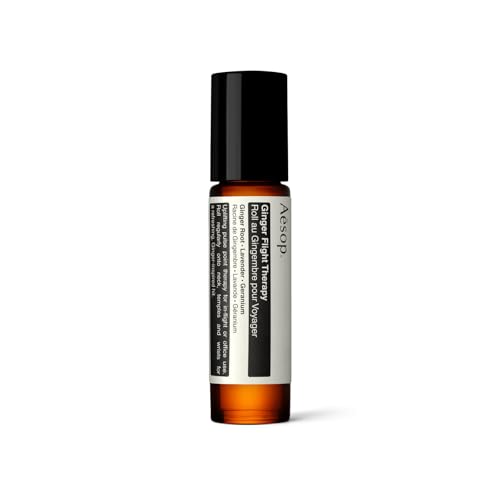 Aesop Ginger Flight Therapy | Aromatic Anti-Nausea, Calming Pulse-Point Roll-On with Ginger and Lavender Oil | For Travel or Daily Use | 0.3 fl oz