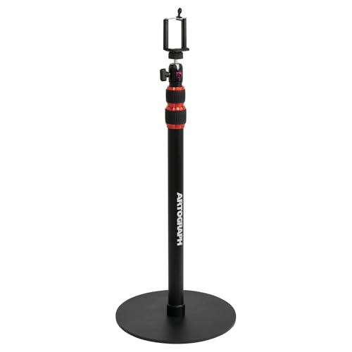 Artograph Height Adjustable Projector Stand, Art Monopod for Digital Projector, Camera, or Lights, Includes Cell Phone Holder for Smartphone