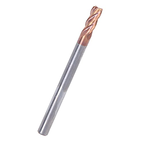 OVAQUIXI Cortador de Acero de Tungsteno del Molino de Extremo Espiral de la Capa Nano de 4m M para los Materiales de la Alta Dureza (5PCS)