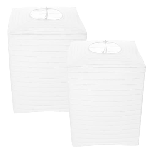 HOOWIFFY Linterna de Papel Plegable Cuadrada 22x30 Cm 2 Unidades para Decoración de Bodas y Fiestas, Linternas Decorativas para Centros de Mesa y Ambientes Festivos Interiores