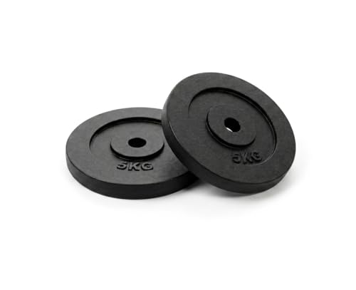 Image of Cast Iron Weight Plates for Home Gym (Centre Hole 30mm)- Standard Gym Plates for Strength Training, Durable & Rust-Resistant, Multiple Weight Options | From the House of Healthycliq | Sedex Certified | Bodybuilding Fitness And Core Fitness (10KG (5KG X 2), Cast Iron)