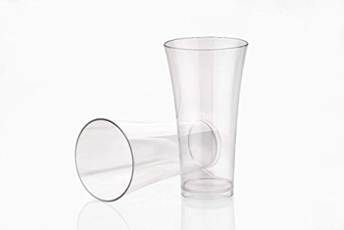 Polycarbonate Pilsner Drinking Glasses for Water Juice for Dining Table Home Kitchen Party Restaurant 200 ml Set of 6 Transparent