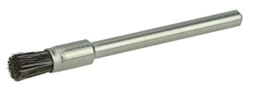 Image of Weiler 26122 3 /16 inch Miniature End Brush, Soft Hair Fill, 1 /8 inch Stem, Made in the USA (Pack of 144)