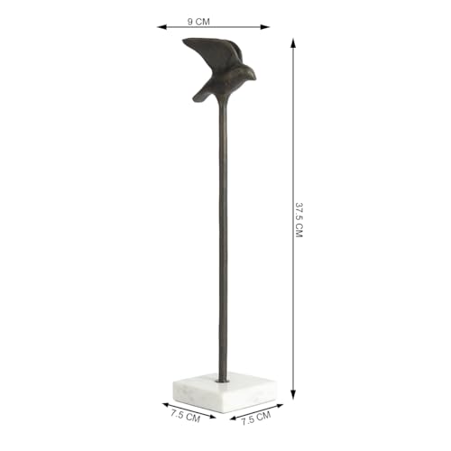 Image of Flying Bird Metal Figurine | Decorative Bird Statue for Home & Office | Sculptures & Figures Decor | Stylish Decorative Model for Living Room, Entryway & Tabletop
