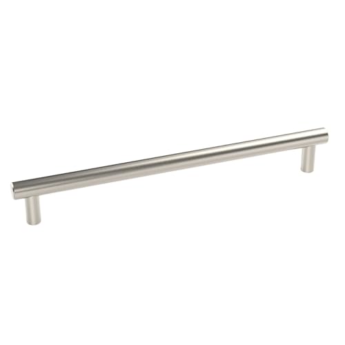 Kruse Hardware - Tirador para puerta y cajón Lexington – 8 pulgadas de centro a centro, acero inoxidable cepillado