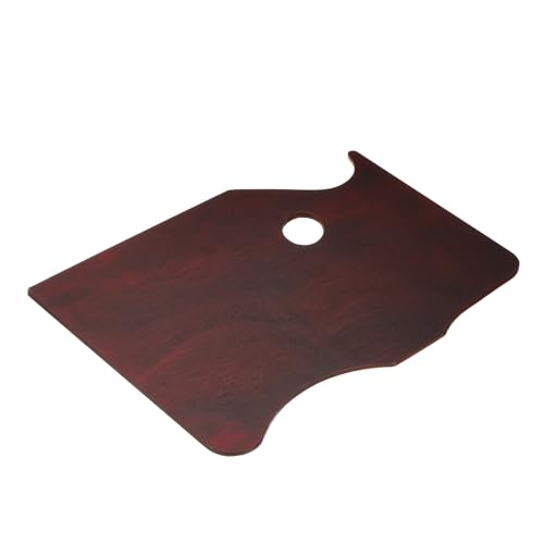Paleta de pintura de madera PATIKIL 16"x12" rectangular marrón oscuro 2