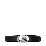 Prada Men’s Saffiano Leather Belt – Style 1CC022 053 F0S9C 07 – Black Textured Calf Leather, Silver-Tone Logo Buckle, Made in Italy. Size 90 cm / 35.5 in