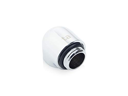 Bitspower Touchaqua G1/4" Matt Black 90-Degree IG1/4 Extender (Glorious Silver) (2 PCS)