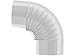 12PZ GOMITO 90¦ PER STUFA A LEGNA PORCELLANATO CLASSIC Col. Bianco Ï cm. 14 immagine