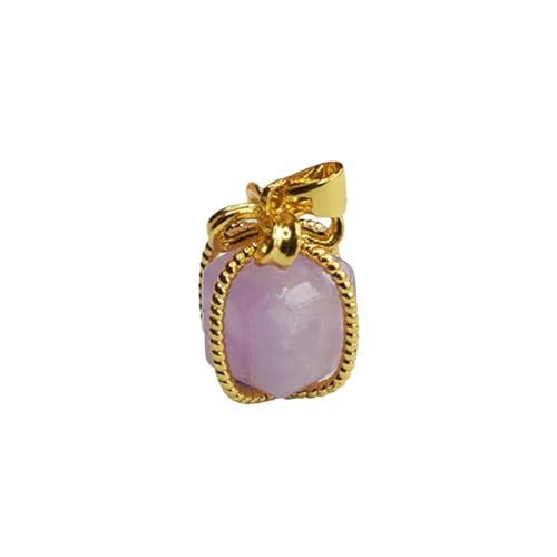 Pendentif jade violet et or S925 pour sublimer vos tenues de bureau