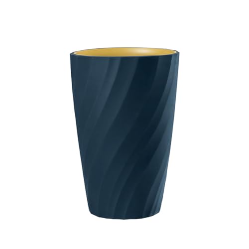 FONDOTIN 2pcs Double Mouthwash Cup Grey White Dark Household Tumbler for Drinking Toothbrush Holder Stylish Design for Home School Office Use