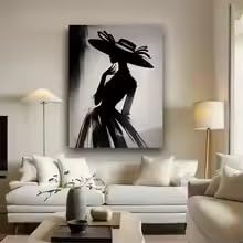 Tableau sur toile femme moderne pour décoration murale raffinée
