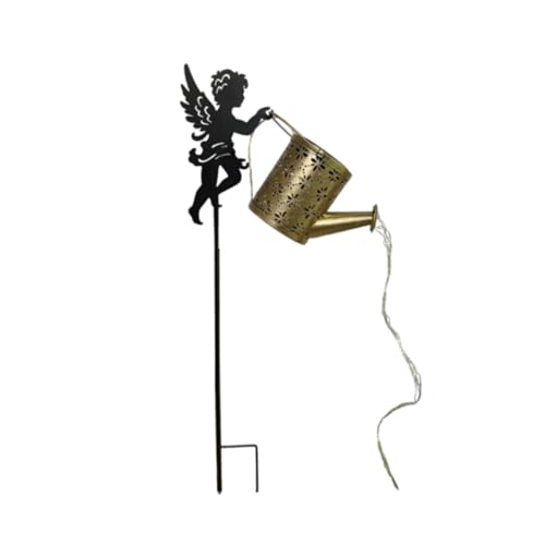 Drgaruuy Angel Solar Garden Lights,Waterproof Solar Watering Can Lantern,Hanging Decoration Lights for Lawn Patio Yard Garden and Porch for Grandma,Mom,Girlfriend or a Birthday(Angel)