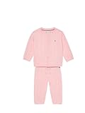 Tommy Hilfiger Newborn CABLE SET PANT + TOP W/BEANIE KN0KN02160 PINK (Duchess Pink) 12 Month