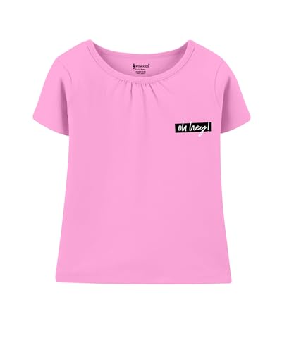 Image of KYDA KIDS Girls White T-Shirt 100% Cotton Antibacterial | Half Sleeve Round Neck | Plain White School Uniform T-Shirt | Soft Breathable Summer Wear Kids