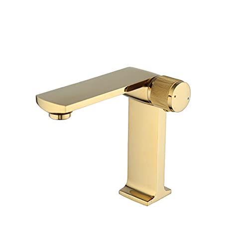 Robinet de salle de bain en laiton mitigeur monocommande pour vasque monotrou