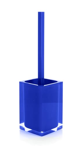 Image of Gedy Rainbow Decorative Square Toilet Brush Holder, Blue