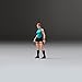 RoofWorld 1/43 Scale Painted Miniatures Tiny People Diorama Figures Colored Lara Croft Girl Zombies Scene Props Action Figure Model for Collection Display
