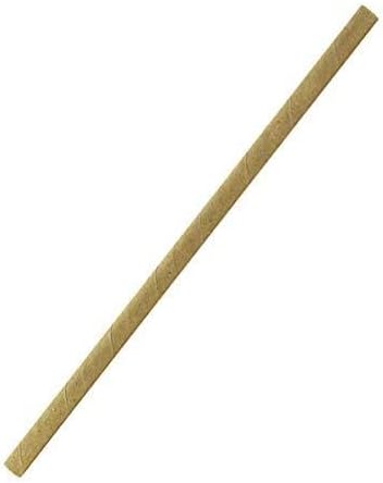 PacknWood 210CHP19KRW 7.75 in. Full Kraft Straw Wrapped - 3000 Piece