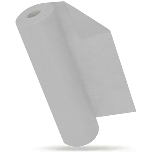 MODERNO Chemin de table en non-tissé Gris Argent, Nappe, Décoration de table, Décoration de fête pour anniversaire, mariage, décoration festive, 30 cm x 25 m