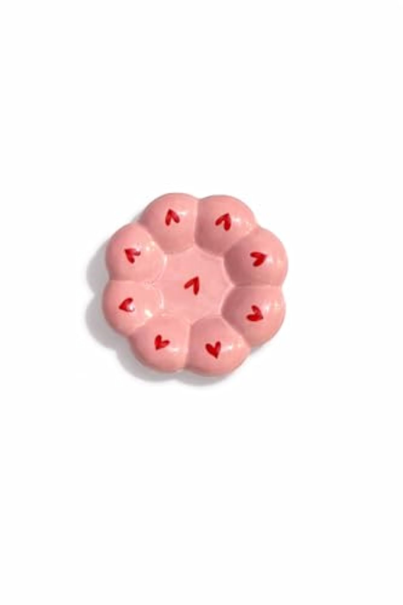 Ceramic Cup & Saucer Set, Red Hearts Design, 150 ml