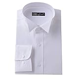 L ウイングカラーシャツ 長袖 メンズ 白 K-2(シングルカフス) （ワワジャパン）WAWAJAPAN