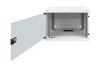 DIGITUS Netzwerk-Schrank 19 zoll 7 HE - unmontiert - Wandmontage - 400 mm Tiefe - Traglast 60 kg - Glastür - Grau – Ansicht 4
