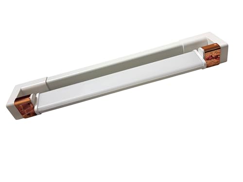 Image of 12W White PVC Body | Dressing Table |Rose Chrome Finish | Bathroom Mirror | Vanity | Picture | Cabinet | Adjustable | Wall Mounted Light. 2 Year Warranty. (White Rosegold, 12w PVC)