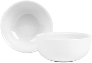 Kahla P506191 2 Pack Small Porcelain Cereal Bowls, 15 cm Diameter, Stackable Dinnerware, Dishwasher/Microwave Safe, Soup Pasta Rice Serving Dishes, White