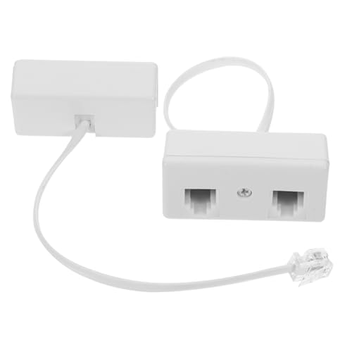 Uonlytech 2pcs Phone Splitter Adapter Pc Telephone Converter Cable for Connection of Devices Home Office