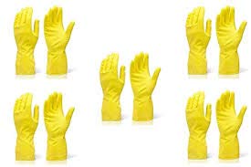 Fortane Reusable Rubber Cleaning Gloves Set | Hand Gloves Medium for Washing, Cleaning Kitchen, Gardening(Yellow) - Pair of (5) (B08HGRQZL1) Amazon Price History, Amazon Price Tracker