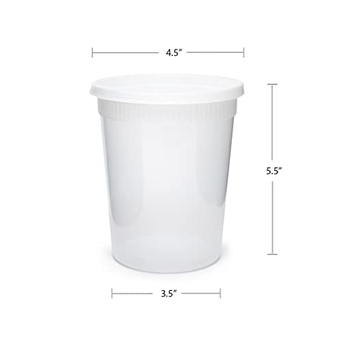 Pactiv Ysd2532 Delitainer Translucent 32 Oz. Container - 240 / Cs #TOP3