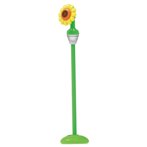 Machine à bulles de tournesol automatique sur pied rechargeable avec télécommande jaune