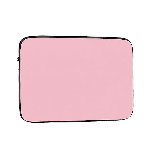 Solid Color Pink Laptop Sleeve Case 15 Inch Suitable For Notebook Computer Tablet Traveling Carrying Simple Case